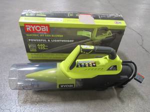 lot 23 image: Ryobi 135 MPH 440 CFM 8 Amp Electric Jet Fan Blower, RY421021 - Does Not Run - For Parts or Restore - Missing Blower Attachment.