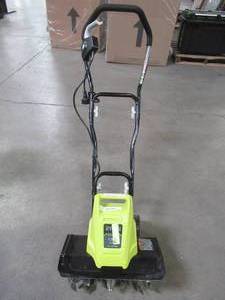 lot 56 image: Ryobi 16 in. 13.5 Amp Corded Cultivator, RYAC701 - Missing Wheel.