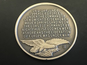 Great American Triumphs D-Day Coin 34.5 grams Sterling Silver