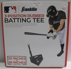 lot 902 image: Franklin 3-Position Rubber Baseball Batting Tee MLB