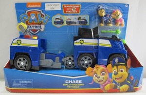 lot 906 image: Nickelodeon Paw Patrol Chase Split Second Transforming Police Cruiser Vehicle