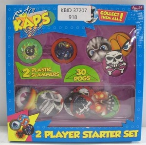 lot 918 image: Pog Retro Kaps 2-Player Starter Set Game NEW