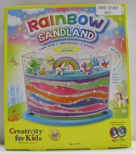 lot 923 image: Rainbow Sandland by Creativity For Kids Unicorn Sand Layer Kit