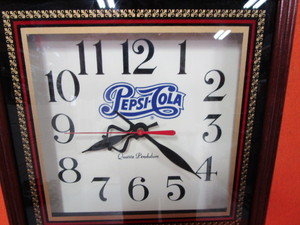 lot 5 image: Pepsi Cola Pheasant Clock 13x24x3