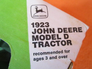 lot 11 image: John Deer 1923 Model D Tractor
