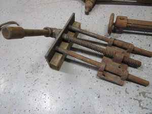 lot 54 image: Vintage Vise, Clamp, Drill Press