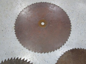 lot 57 image: Vintage Buzz Saw Blades 24 ,22, 20
