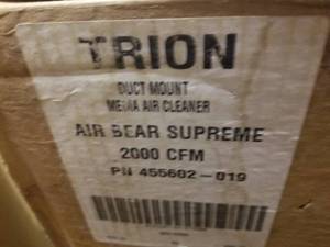 lot 61 image: Trion Air Bear Supreme Duct Mount Media Filter Cabinet (in box)