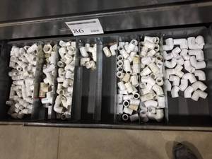 lot 86 image: PVC Pipe Fittings 1 (in bottom 3 drawers)