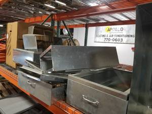lot 106 image: Misc. Ducting, Aluminum Drawers,  (in cubby)