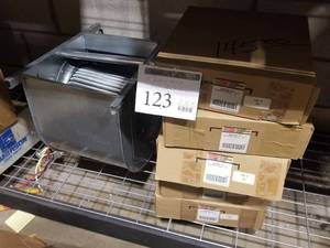 lot 123 image: Lot of (5) Carrier Inducer Housing Kits 308088-751  with Blower Fan and Housing (in 5 boxes)