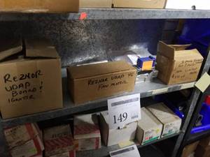 lot 149 image: Ignitors, Fan Motors, Hot Dawg Control Valves (in box, on shelf)