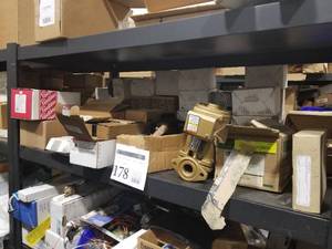 lot 178 image: Bell&Gossett Booster Pump PL-36B, Honeywell Fast Response Temperature Controller, Domestic Gas Water Geater Thermostat 160-degree, Boiler Pumps, Boiler Delay Relay Box, Mixing Valve (on shelf)