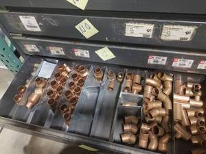 lot 204 image: Hardware - Brass Pipe Fittings (in 1 drawer)