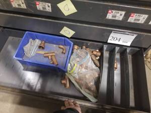 lot 205 image: Hardware - Brass Pipe Fittings (in 2 drawers)
