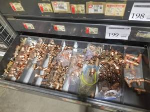 lot 200 image: Hardware - Brass Pipe Fittings (in 1 drawer)