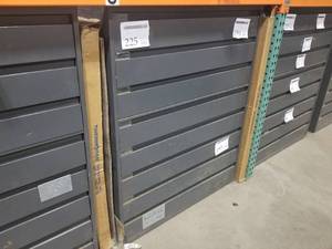 lot 225 image: Metal Cabinet 8-drawer 48Lx18Wx53H
