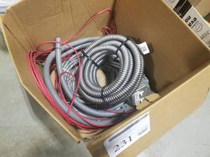 lot 231 image: Flexible Aluminum Conduit Type RW, Blower Switch, 18AWG Wiring, MA-LINE MA-HDT38 Tubing (in box)