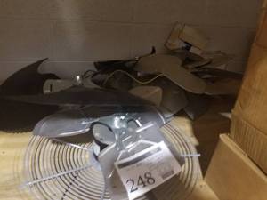 lot 248 image: Fan Blades, Motor Controls, Blower Wheels, Bracket Kits (on shelf)