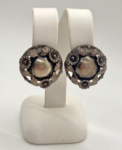 lot 16 image: Vintage Signed N.E. From Denmark Sterling Silver Earrings (Niels Erik)