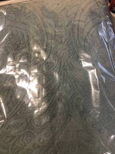Hillcrest Matelasse Smoke Blue Twin Coverlet, 50172Q-T-Smoke-Blue, NEW