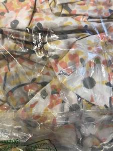 Dogwood Blossom Multicolored Floral Cotton Percale King Duvet Cover, 50523D-K-MULTI, NEW