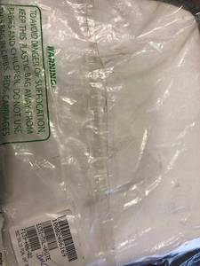 Cotton 3-Piece White Solid Flannel Twin XL Sheet Set, EC51-TXL-WHITE, NEW