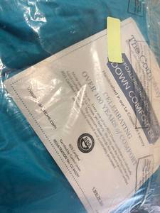 LaCrosse Medium Warmth Turquoise Twin XL Down Comforter, C3F4-LT-TURQUOISE, NEW