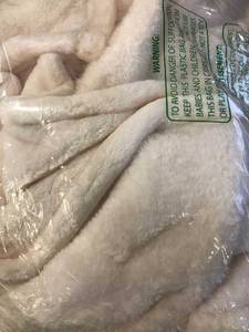 Company Plush Cream Solid Throw Blanket
