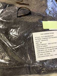 Cotton Mens SmallMedium Graphite Bath Wrap, RL10-SM-GRAPHITE, NEW