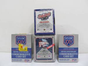 lot 57 image: 4 Factory Sealed Baseball & Football Card Boxes