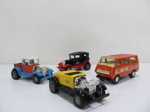 lot 64 image: Lot of 4 Mint Condition Vintage Tiny Tonka Street Rod Cars & Van