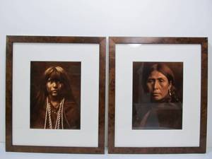 lot 77 image: Pair of Contemporary Edward S. Curtis Native American Photo Print