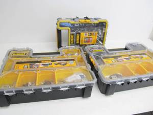 lot 10 image: 3 Dewalt Cases Full of Auto Lug Nuts Brand New Couplers & Other Hardware.