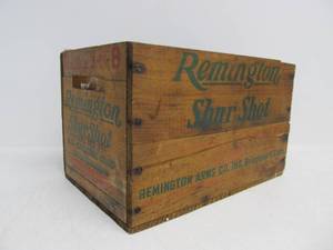 lot 16 image: Old Vintage Wood REMINGTON Shur-Shot Ammo Crate