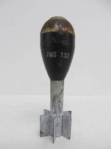 lot 36 image: Old Vintage Artillery Mortar Shell