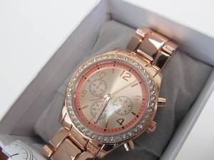 lot 102 image: Large Working ICING Rose Gold Tone Watch wBox