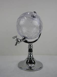 lot 110 image: Godinger Chrome World Globe Drink Dispenser