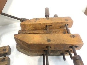 lot 332 image: Large Lot of Vintage Wooden JORGENSEN Woodworking Screw Clamps