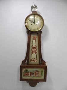 lot 127 image: Vintage Sessions New England Clock Company Banjo Clock