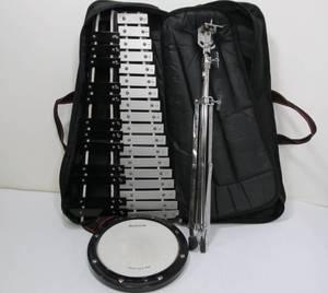 lot 177 image: LUDWIG Xylophone wCase Stand & Practice Drum Pad