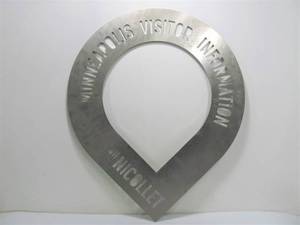 lot 274 image: Large Aluminum MINNEAPOLIS Visitor Center on Nicollet Sign