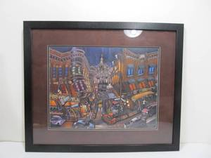 lot 286 image: MICHAEL BIRAWER Chestnut Ave & W 7th St MN Original Print