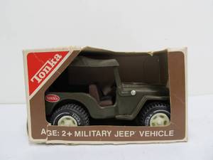 lot 226 image: NOS Vintage 1970s TONKA Metal Military Jeep 