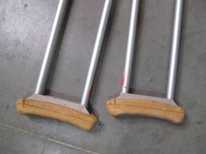 One pair of adjustable medical crut...