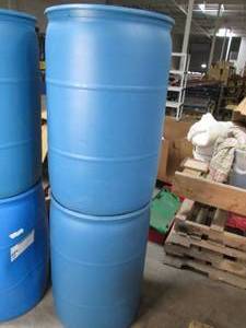 Lot of 2 heavy duty plastic 55 gall...
