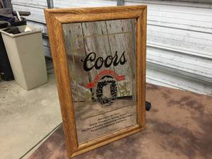 lot 49 image: Coors Mirrored Beer Sign
