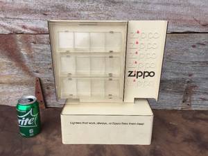 lot 52 image: Vintage Zippo Lighter Countertop Dealer Display