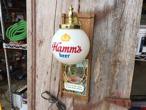 lot 66 image: Vintage Hamms Beer Wall Light