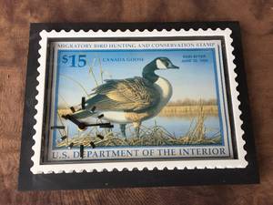 lot 72 image: Canada Goose Stamp Clock